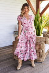 Melissa Maxi Dress - Pink Lotus