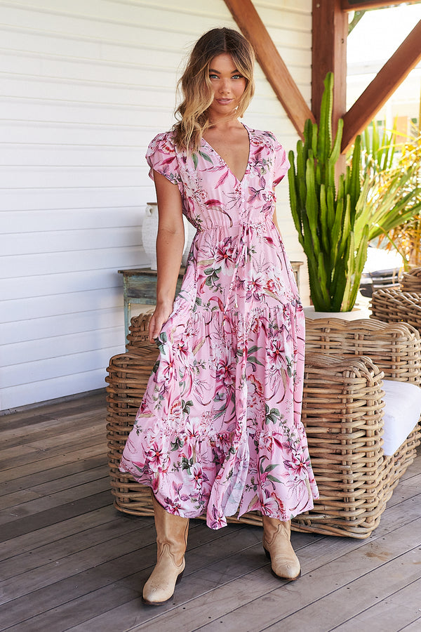 Melissa Maxi Dress - Pink Lotus