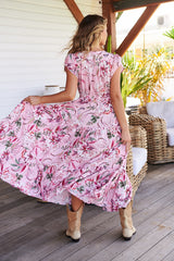 Melissa Maxi Dress - Pink Lotus