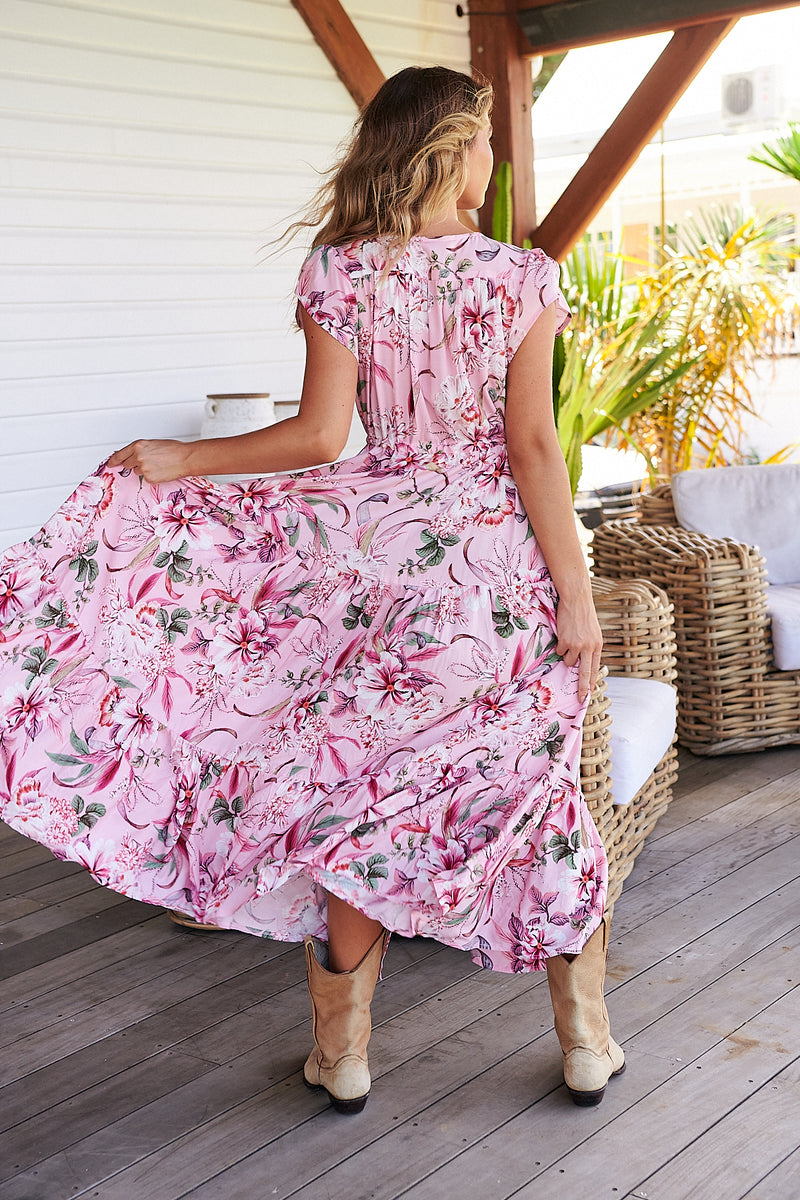 Melissa Maxi Dress - Pink Lotus