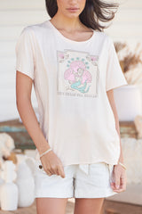 Vintage Tee - ARIEL ~ Peach Dust