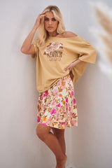 Vintage Tee - Wild Flower Child ~ Latte