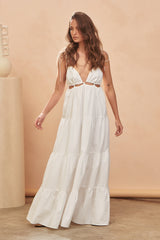 Benita Maxi - Cotton Candy White