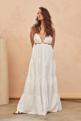 Benita Maxi - Cotton Candy White