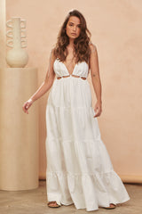 Benita Maxi - Cotton Candy White