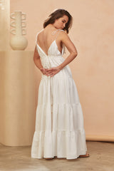 Benita Maxi - Cotton Candy White