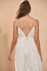 Benita Maxi - Cotton Candy White