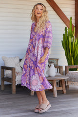 Boheme Midi Dress - Purple Rain