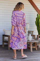 Boheme Midi Dress - Purple Rain