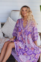 Boheme Midi Dress - Purple Rain