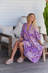 Boheme Midi Dress - Purple Rain