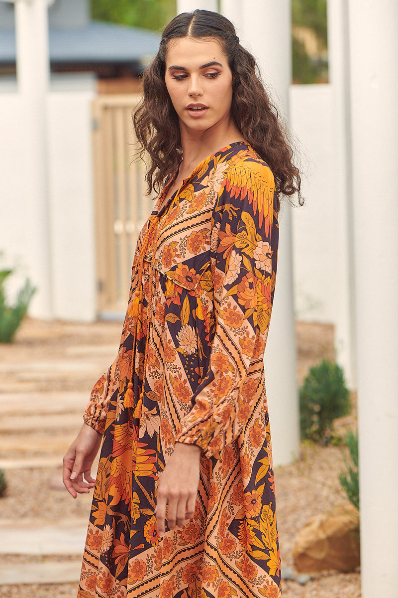 Penny Midi Dress - Lantana