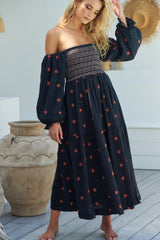 Dahlia Embroidered Maxi - Black Combo ~ Free People