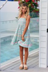 Rena Mini Dress - Sea Mist