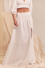 Lea Skirt - White Messina