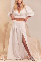 Lea Skirt - White Messina