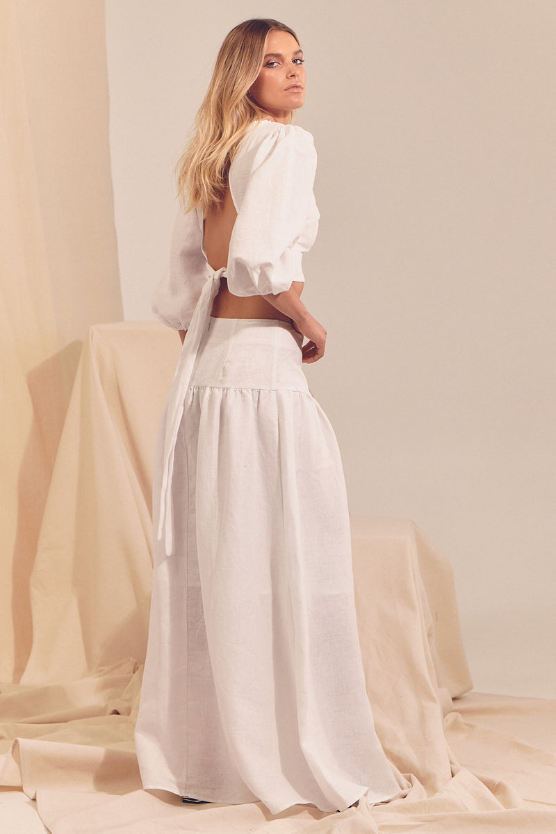 Lea Skirt - White Messina