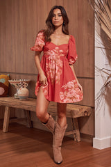 Peony Babydoll Mini Dress