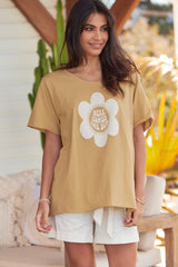 Vintage Tee - Here comes the Sun ~ CARAMEL