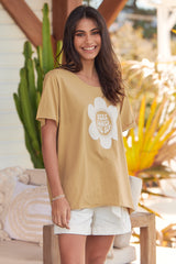 Vintage Tee - Here comes the Sun ~ CARAMEL