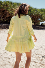 Billie Mini Dress - Lime Glo