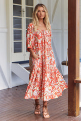 Blossom Midi - Sangria Print