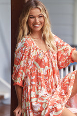 Blossom Midi - Sangria Print