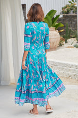 Berry Maxi Dress - Starry Turquoise
