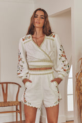 Gardenia Wrap Top ~ MOS the label