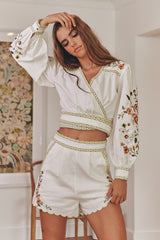 Gardenia Wrap Top ~ MOS the label