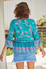 Rose Top - Starry Turquoise