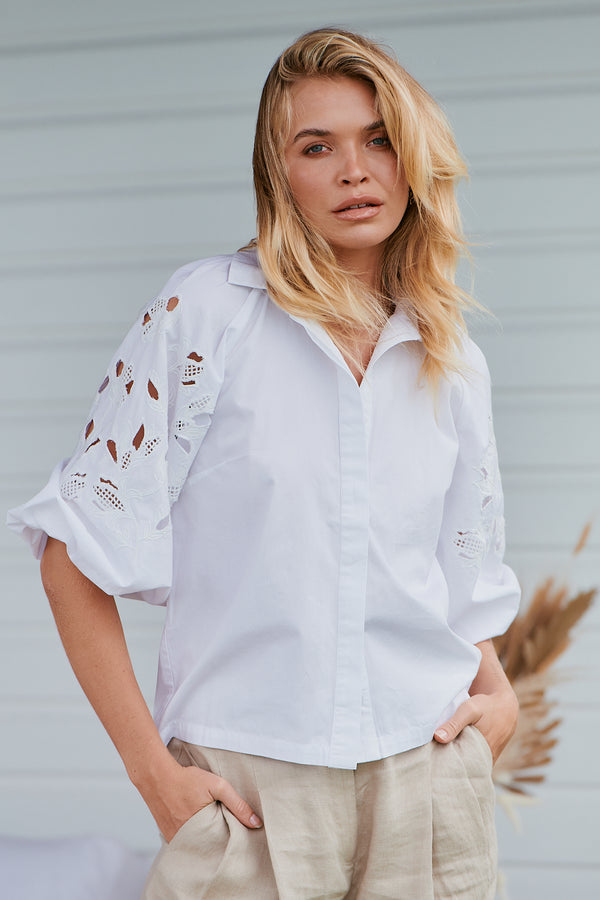 Wild Bloom Embroidery Blouse ~ Ministry of Style