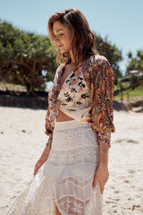 Gemini Blouse - Sand Combo