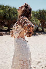 Gemini Blouse - Sand Combo