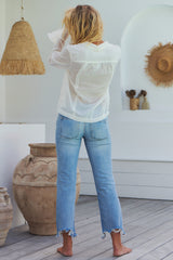Maggie Mid Rise Straight Denim - Fade Out