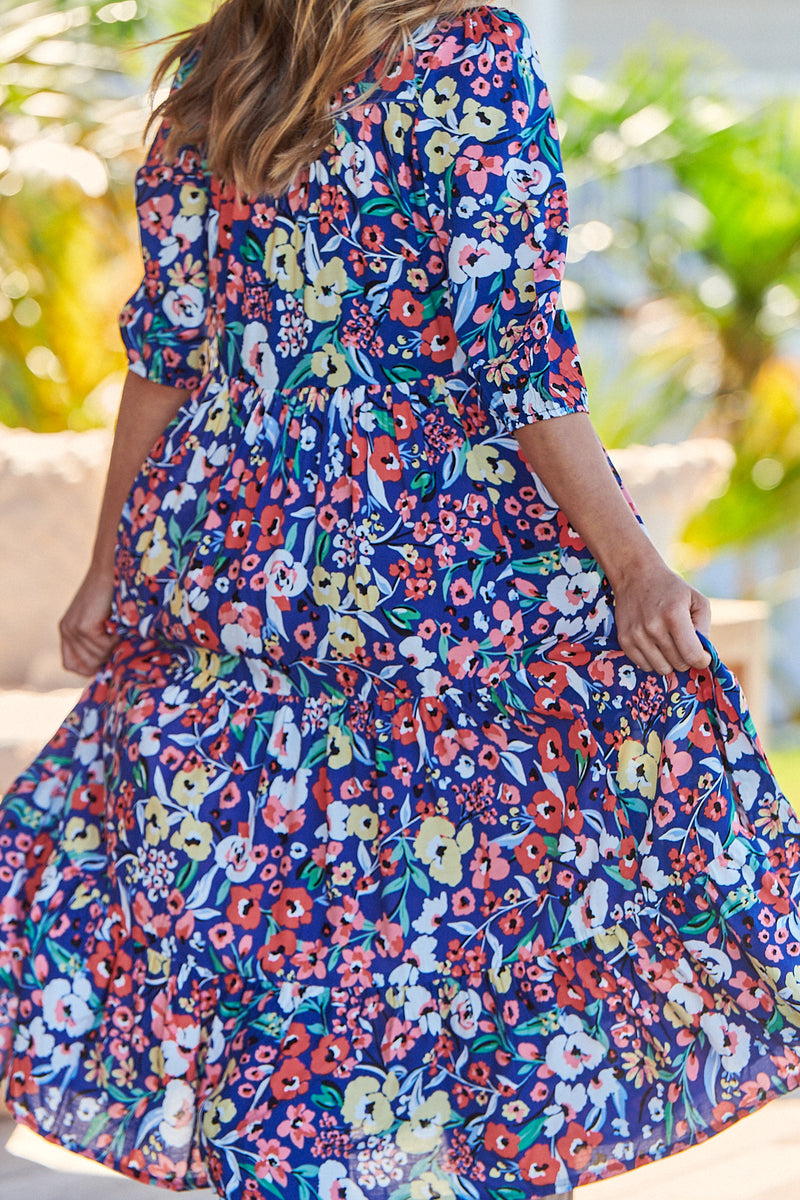 Eve Midi Dress - Carnation