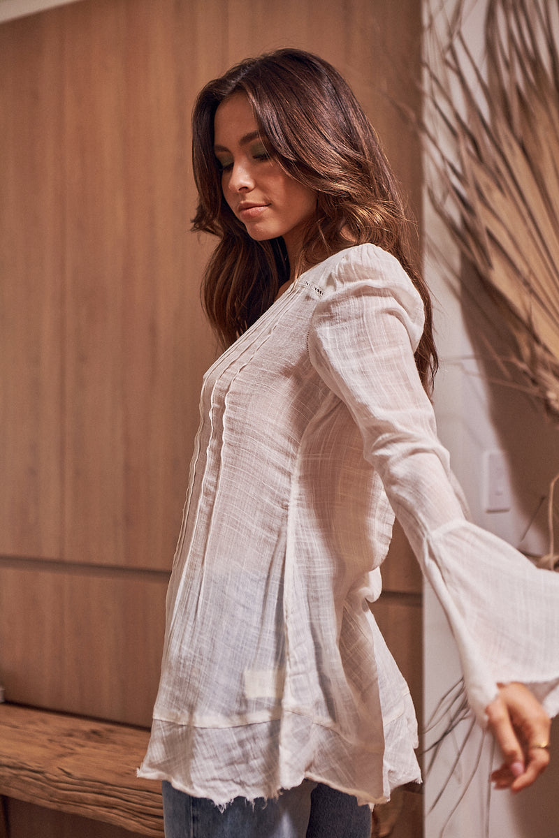 Greta Gauze - Ivory ~ Free People