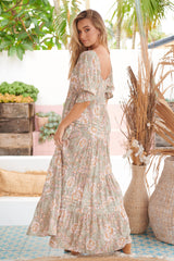 Gisele Maxi Dress - Olive print