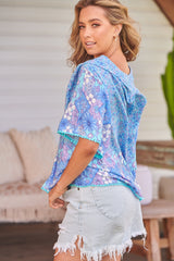 Gabriella Top - Pompeii Blue