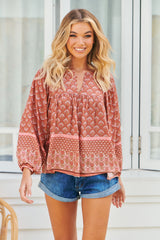 Indira Top - Coral Eden