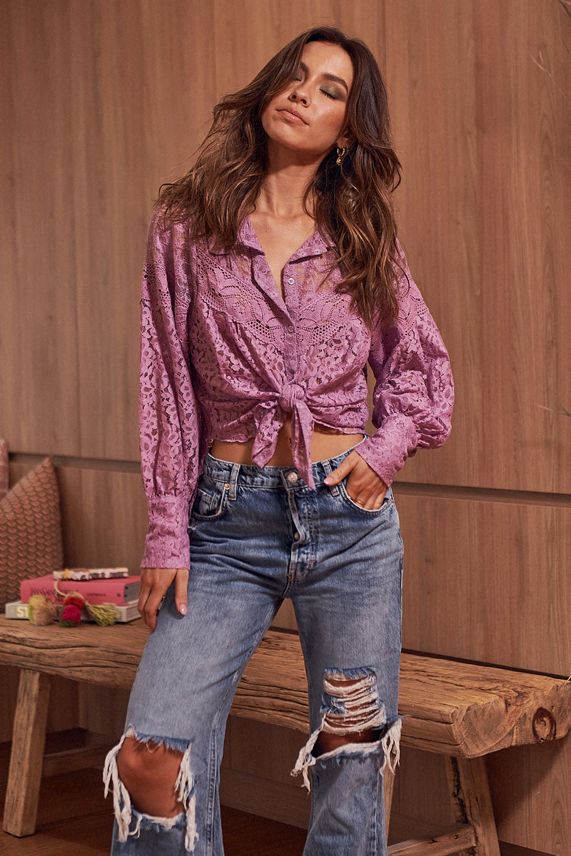 Out West Top  - Lilac Rose ~ Free People