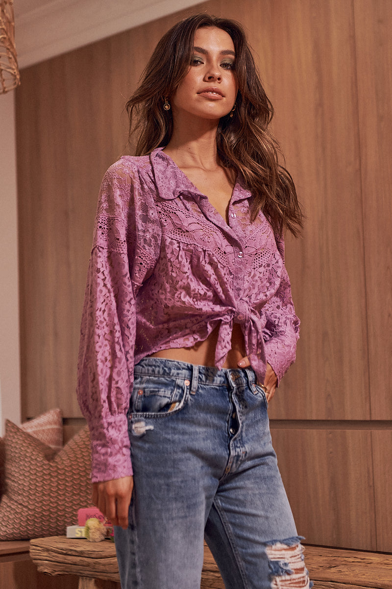 Out West Top  - Lilac Rose ~ Free People