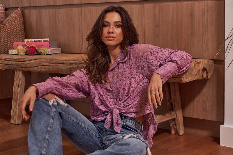 Out West Top  - Lilac Rose ~ Free People