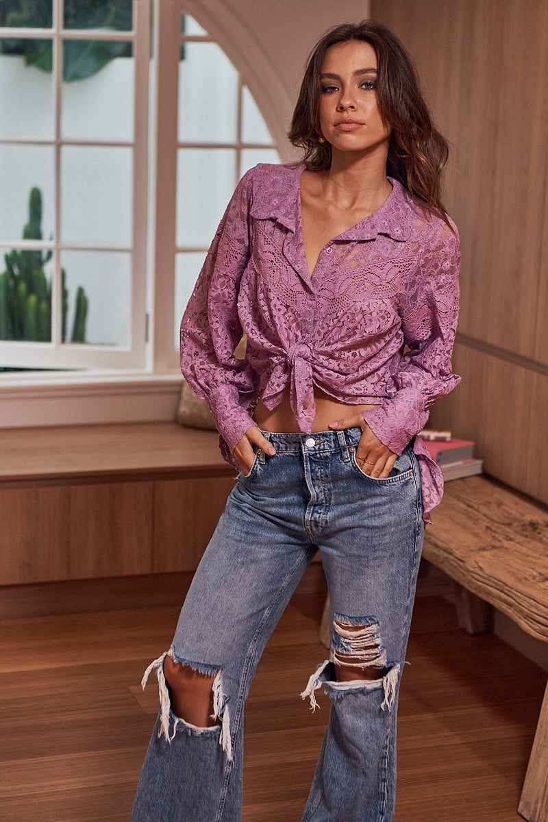 Out West Top  - Lilac Rose ~ Free People