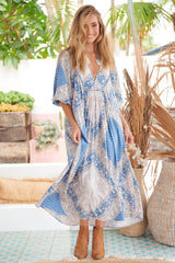 Boheme Midi Dress - Denim Skies