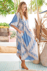 Boheme Midi Dress - Denim Skies