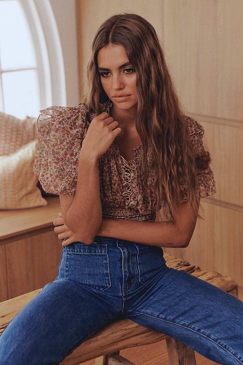Beatrice Top- Peach ~ Free People