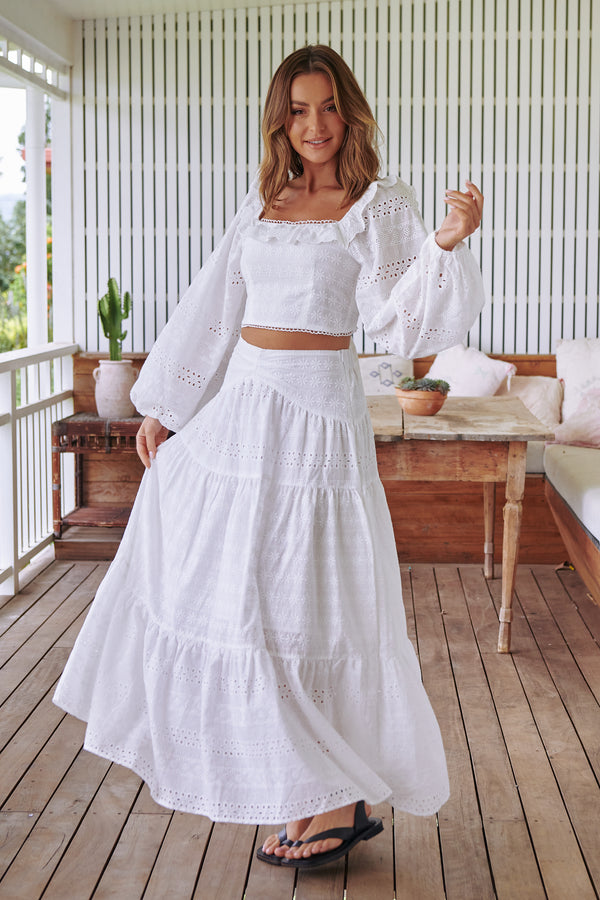 Brookes Skirt  - White Te Amo
