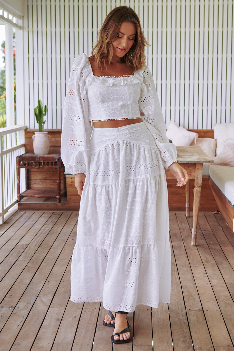 Brookes Skirt  - White Te Amo