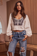 Iggie Embroidered Top ~ Free People